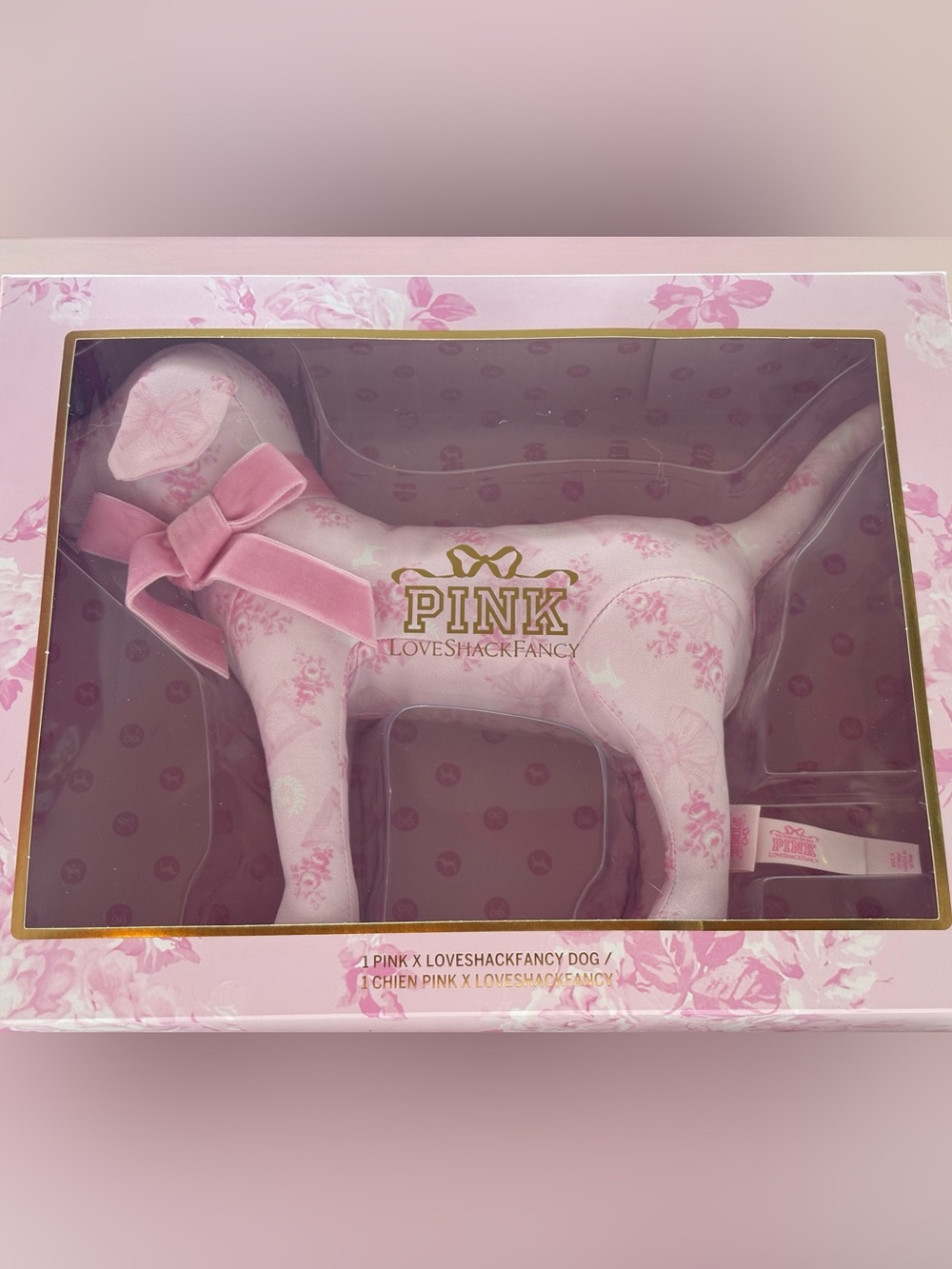 PINK x LOVESHACKFANCY Plush Dog - Pink Floral